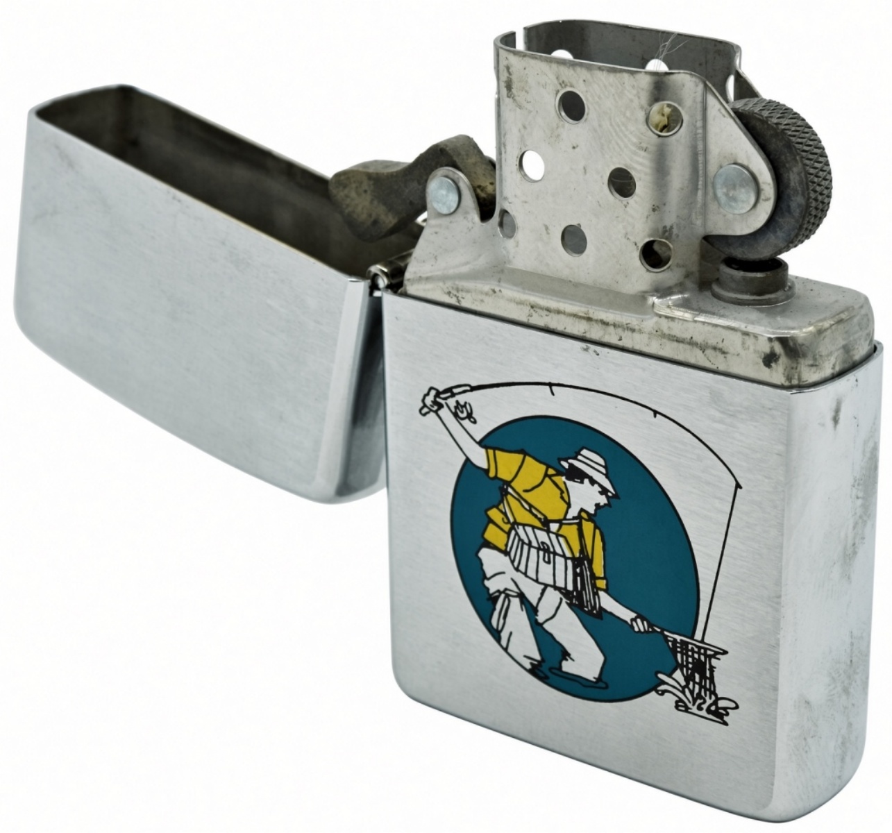 Zippo Fly Fishing Design Brushed Chrome