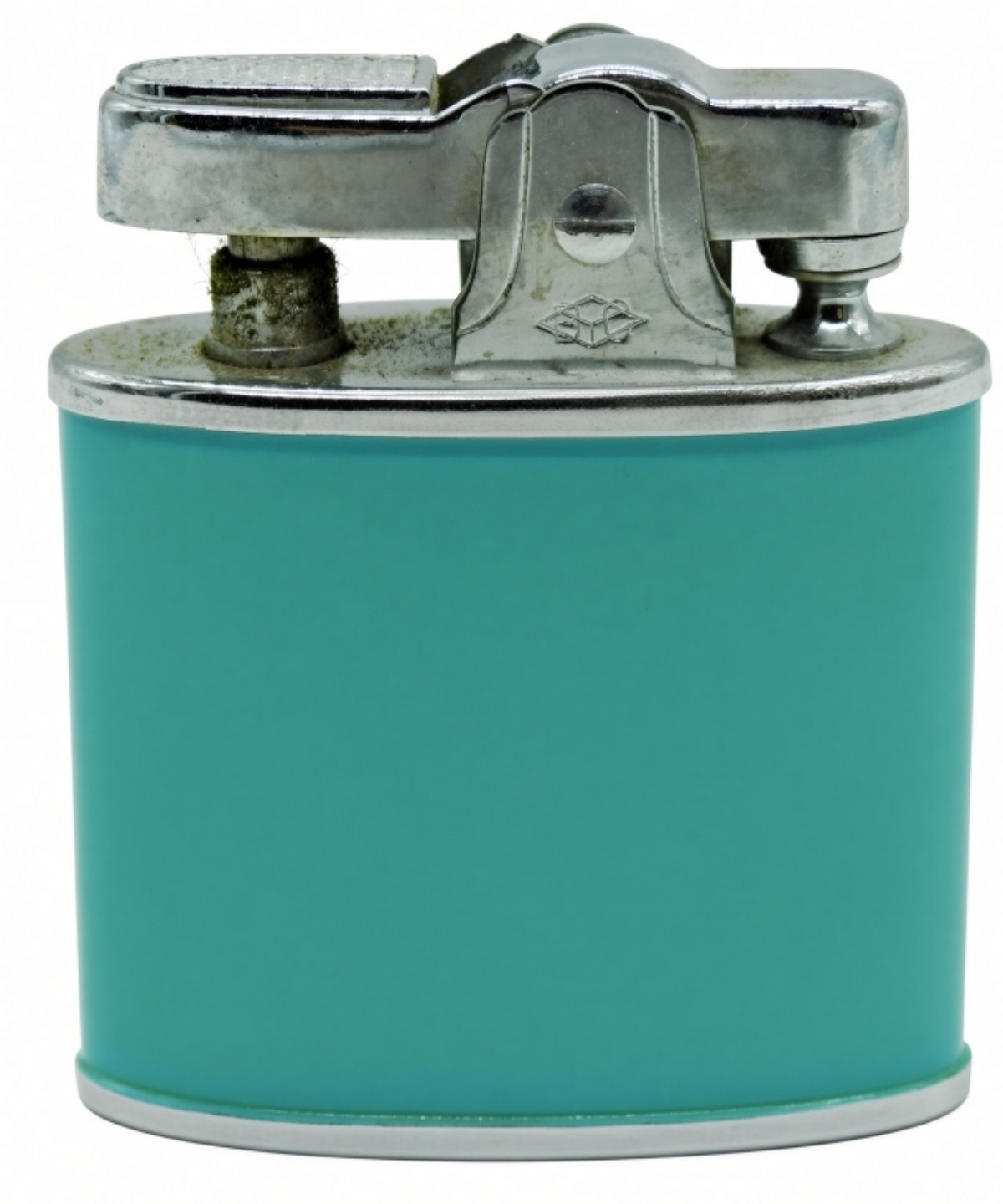 1950s Omega Table Lighter Turquoise w/ Box