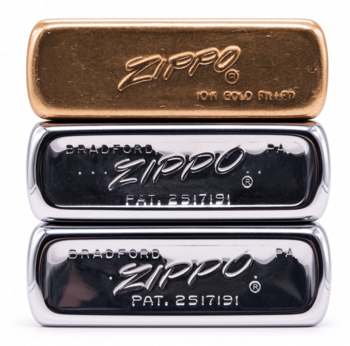 Lot of 3 Syria Temple Zippo Advertising Lighters