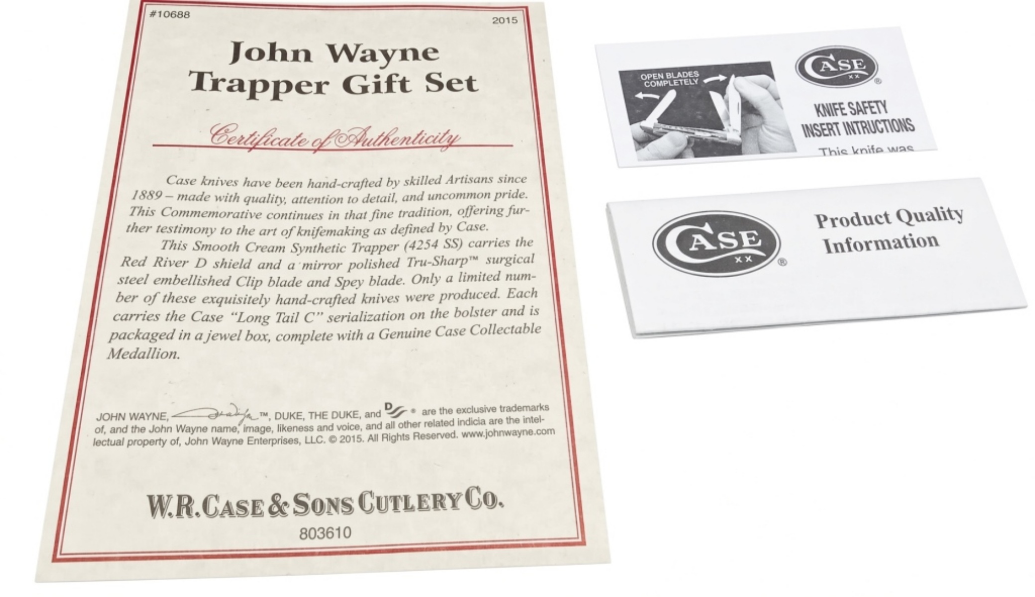 John Wayne Case Knife In Org. Box