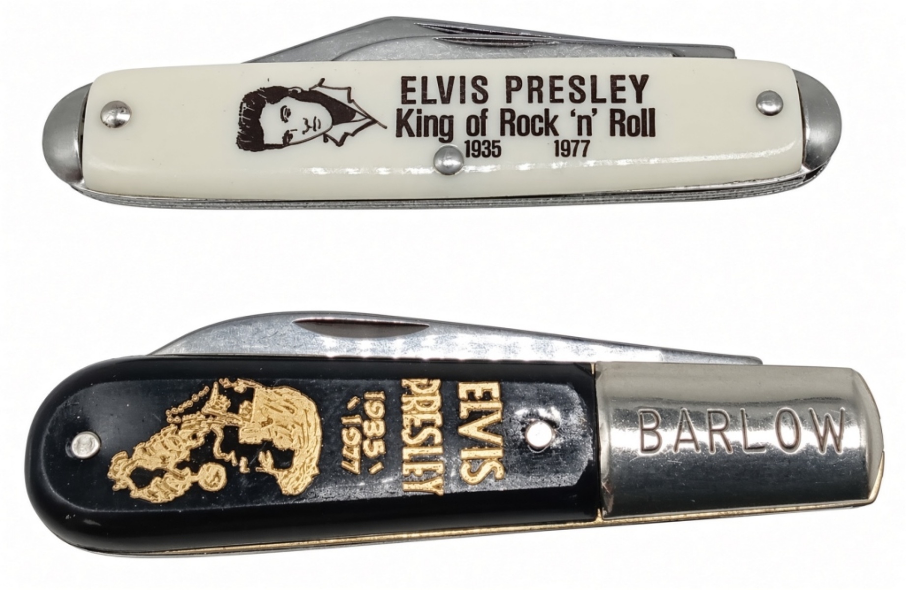 (2) Elvis Presley King of Rock Knife Lot