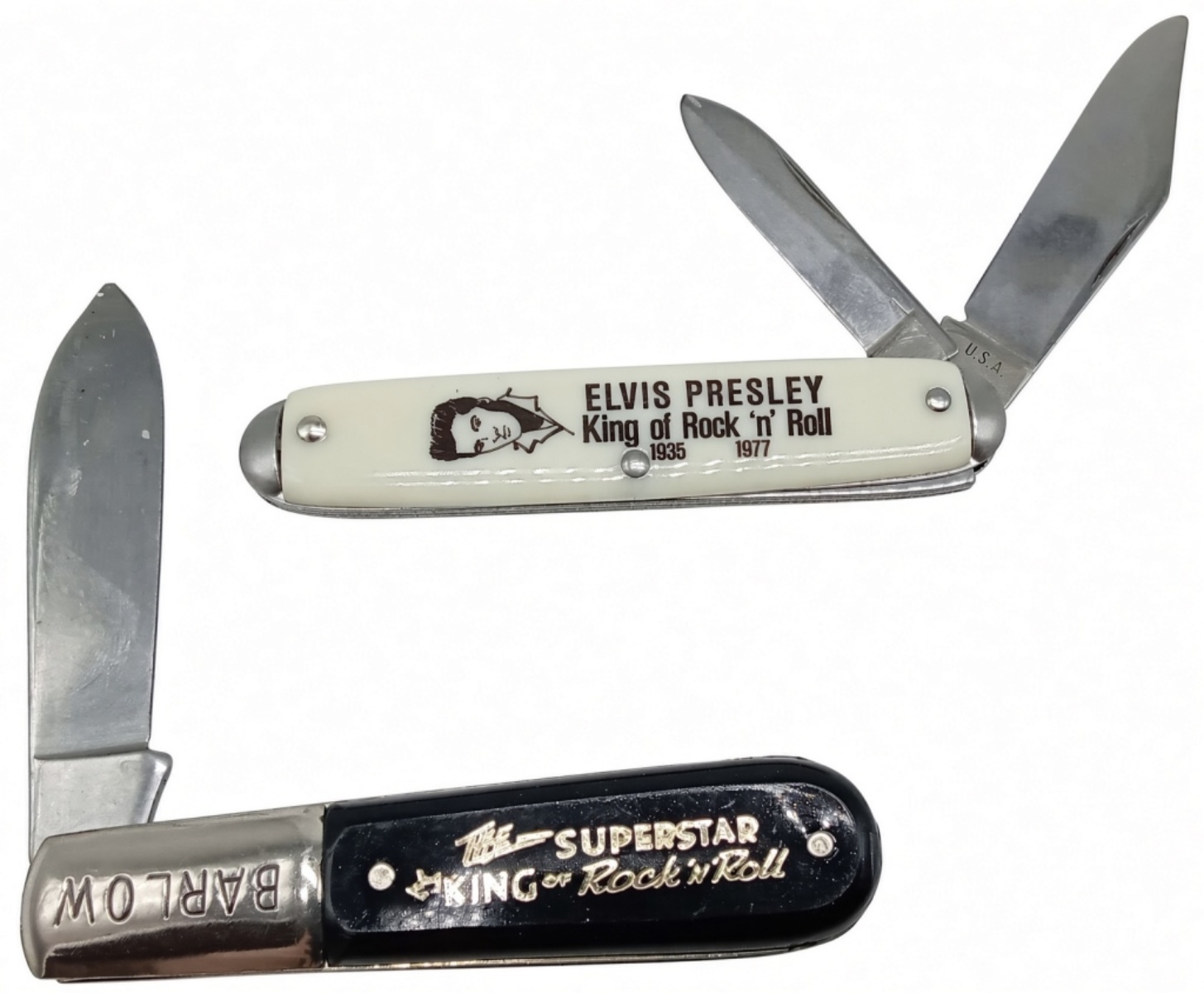 (2) Elvis Presley King of Rock Knife Lot