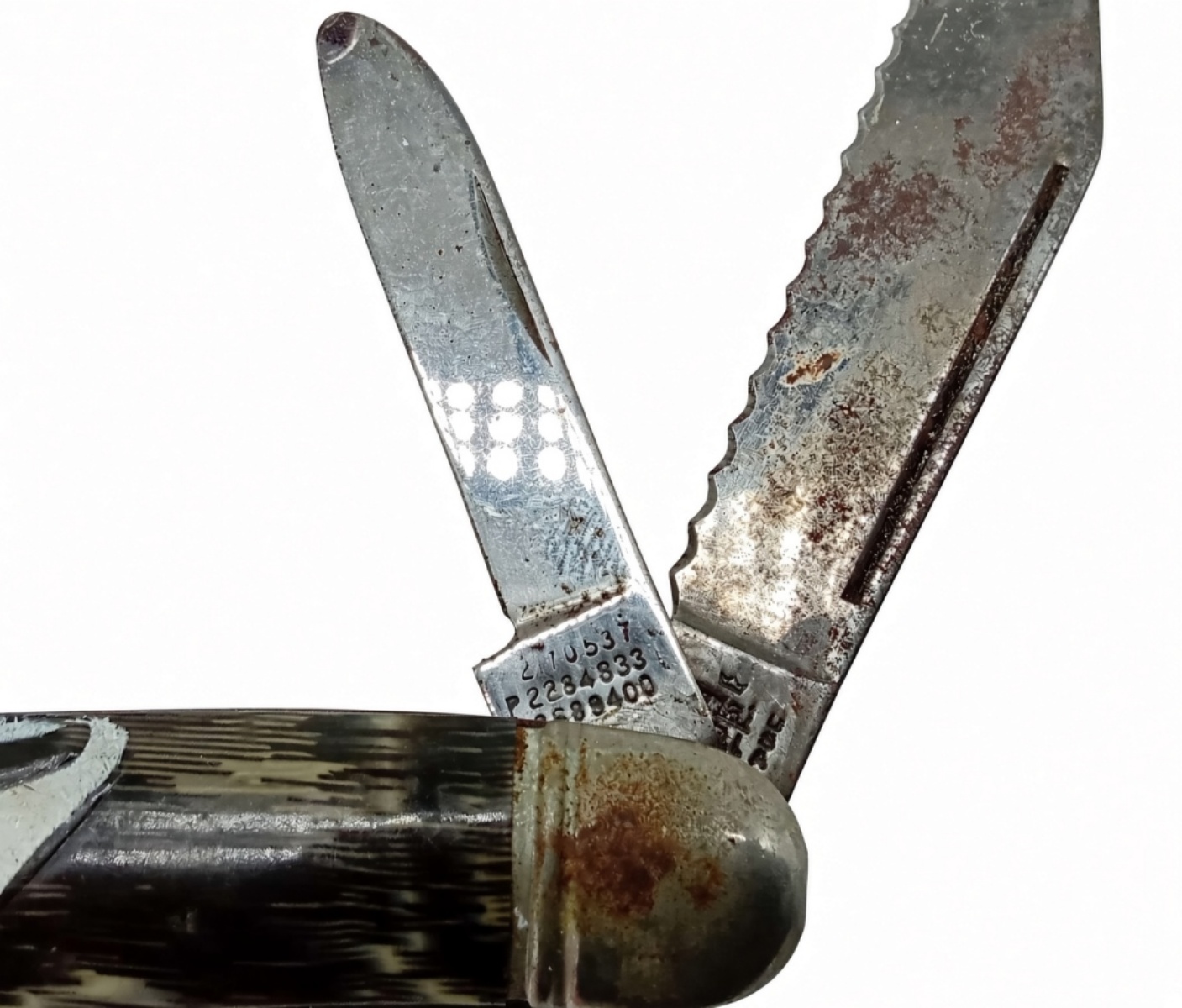 Texas Longhorn & Bone Handle Vtg Knives
