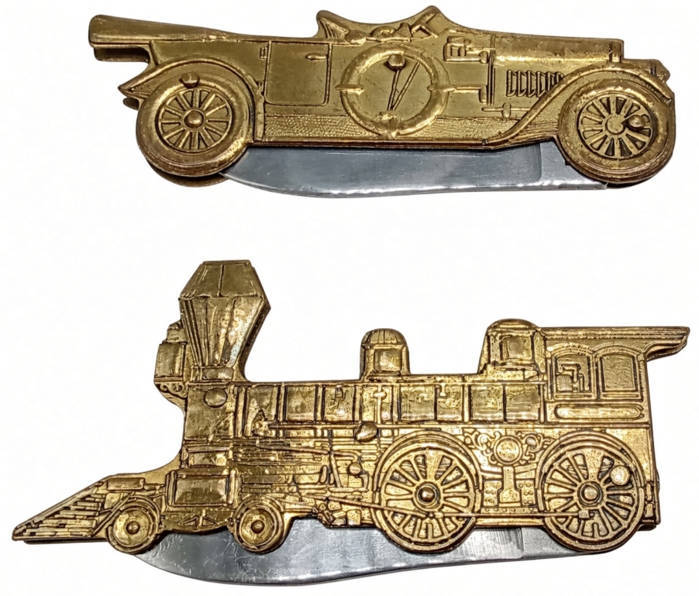 (2) Remington Novelty Knives - Train / Car