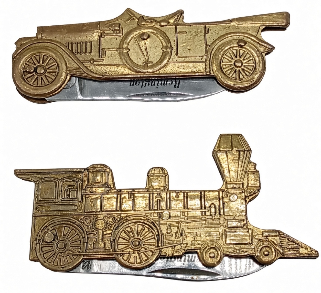 (2) Remington Novelty Knives - Train / Car