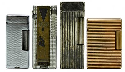 Vintage Lighter Collection - Dunhill, S.T. Dupont. Four vintage European lighters, including one 