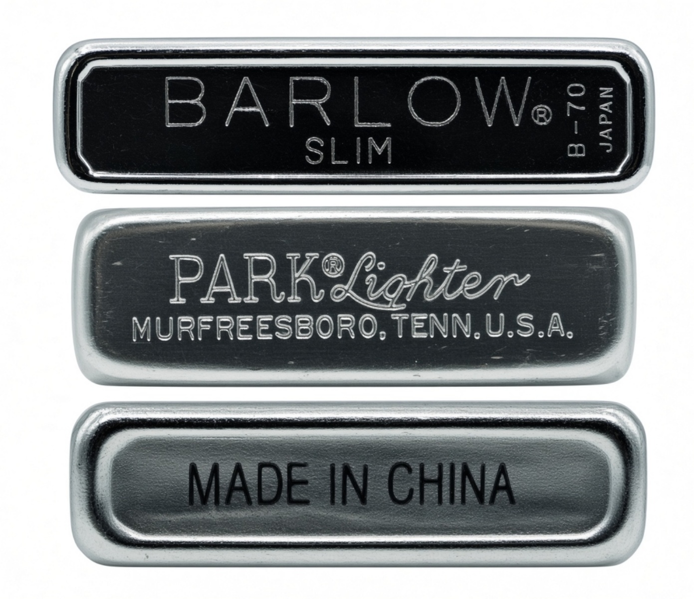 Three Vintage Lighters: Barlow, Park & Celebrity