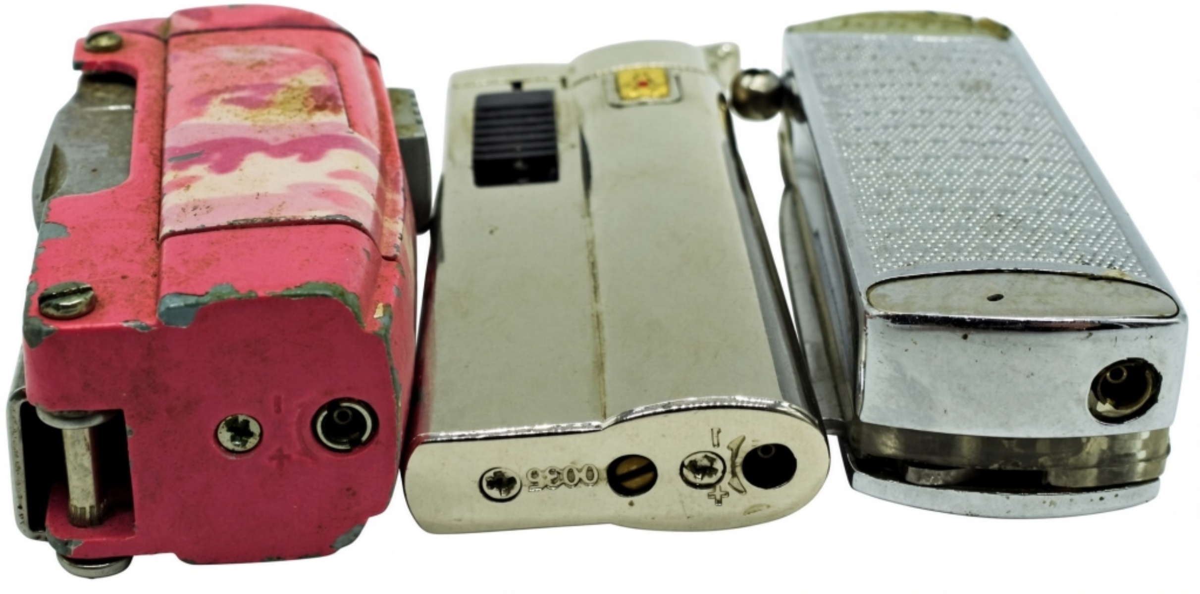 Vintage Lighter Lot: 2 Knife Lighters + 1 Regular
