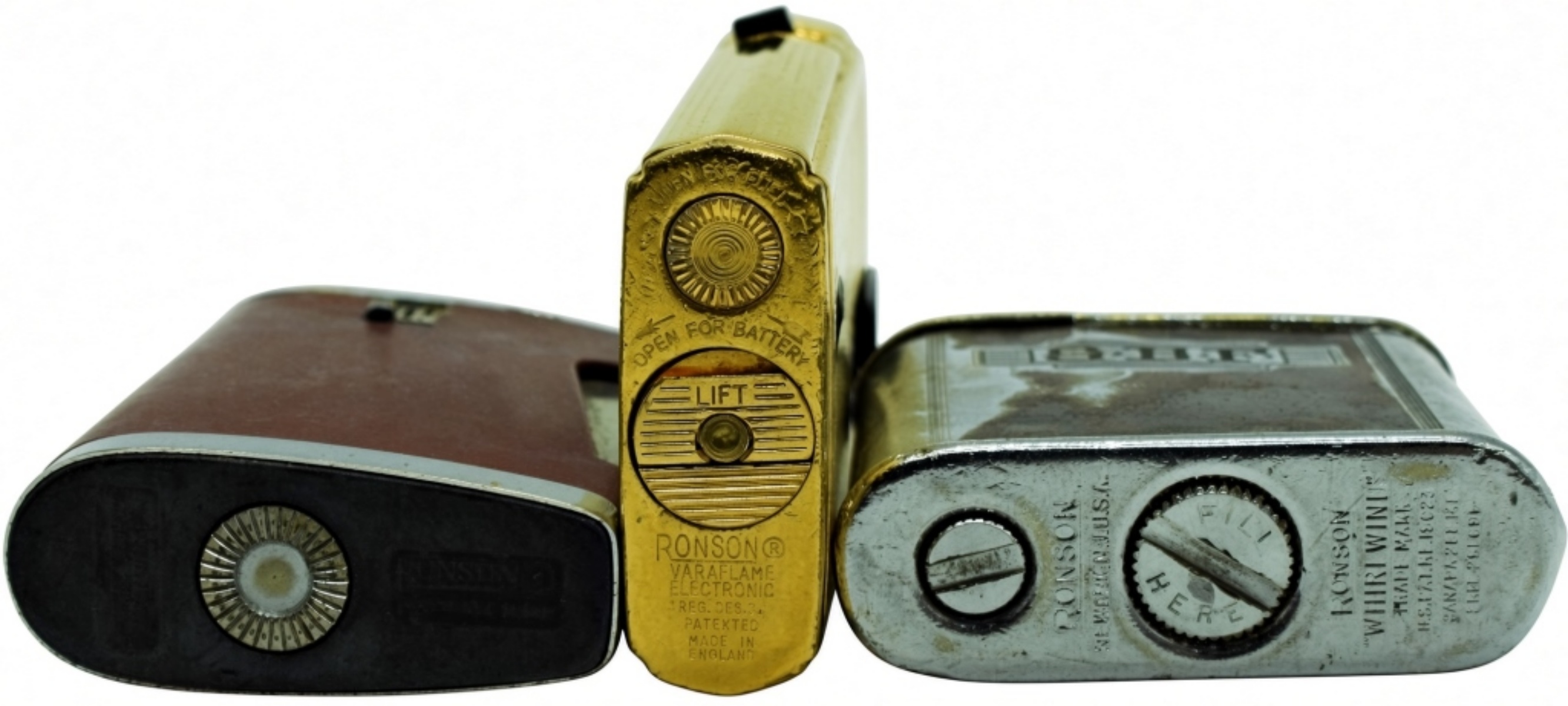 Ronson Lighter Collection - 3 Vintage Lot