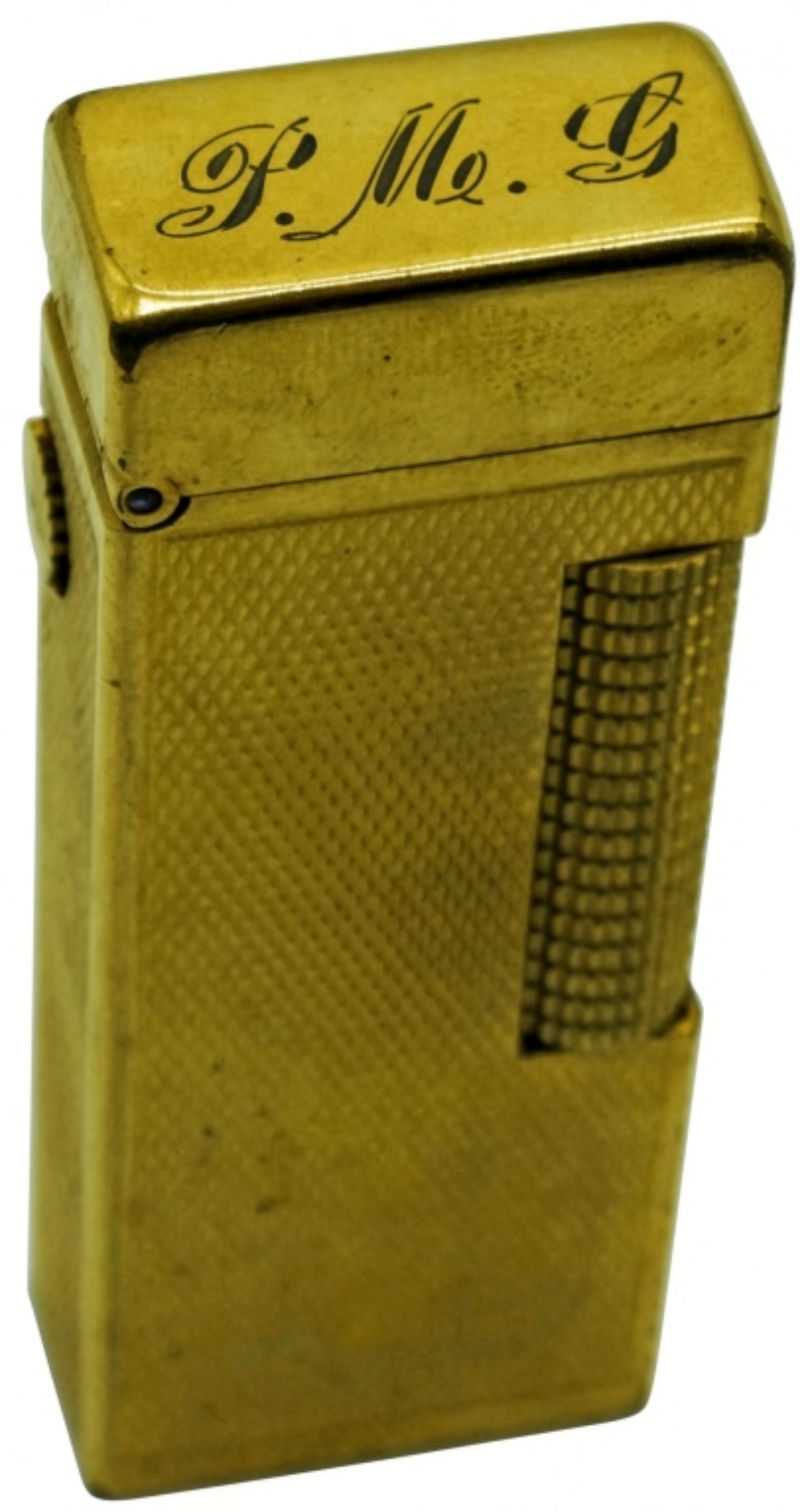 Dunhill Gold Plated Lighter, Engraved "S.M.G."