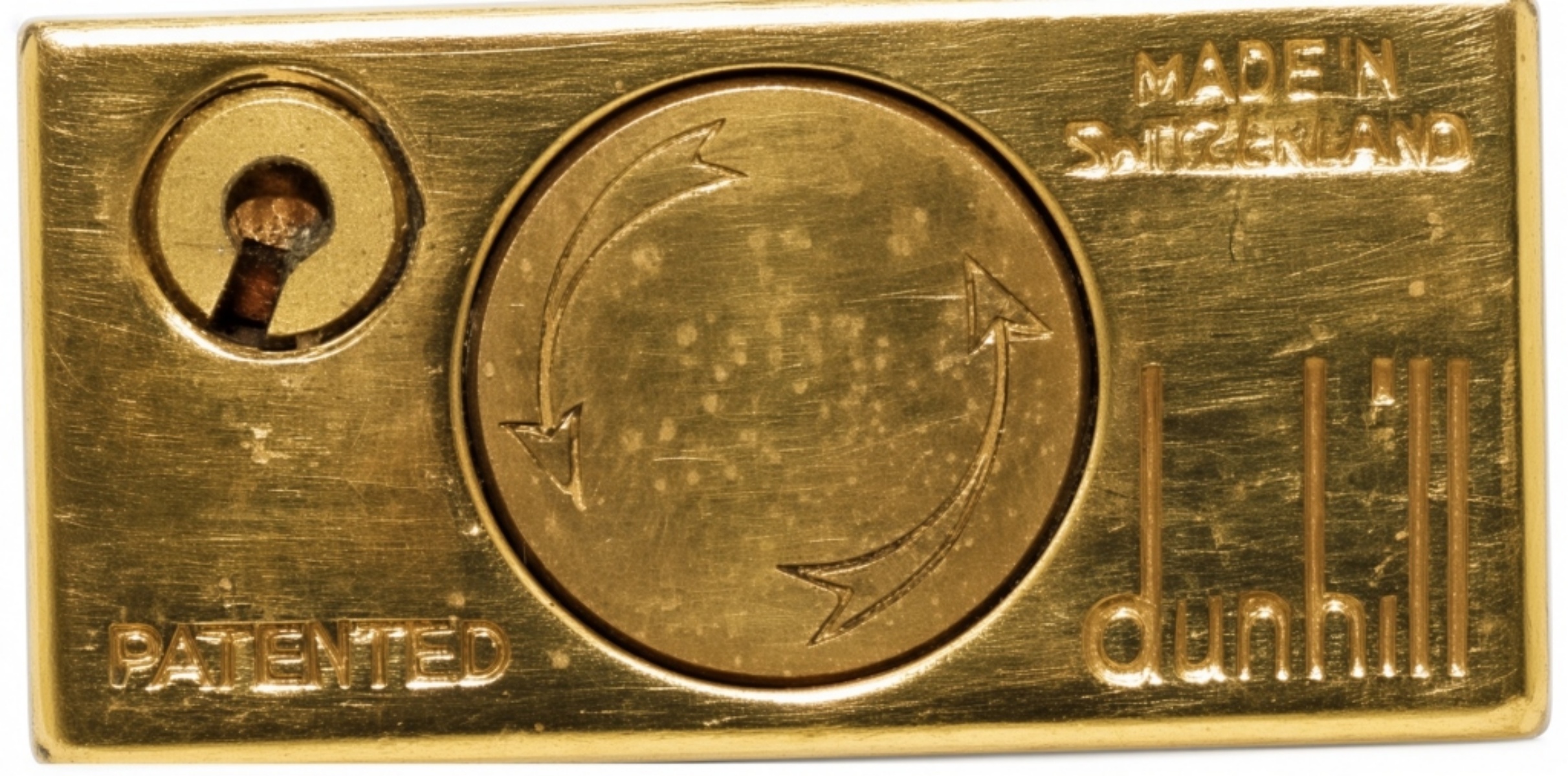 Dunhill Gold Plated Lighter, Engraved "S.M.G."