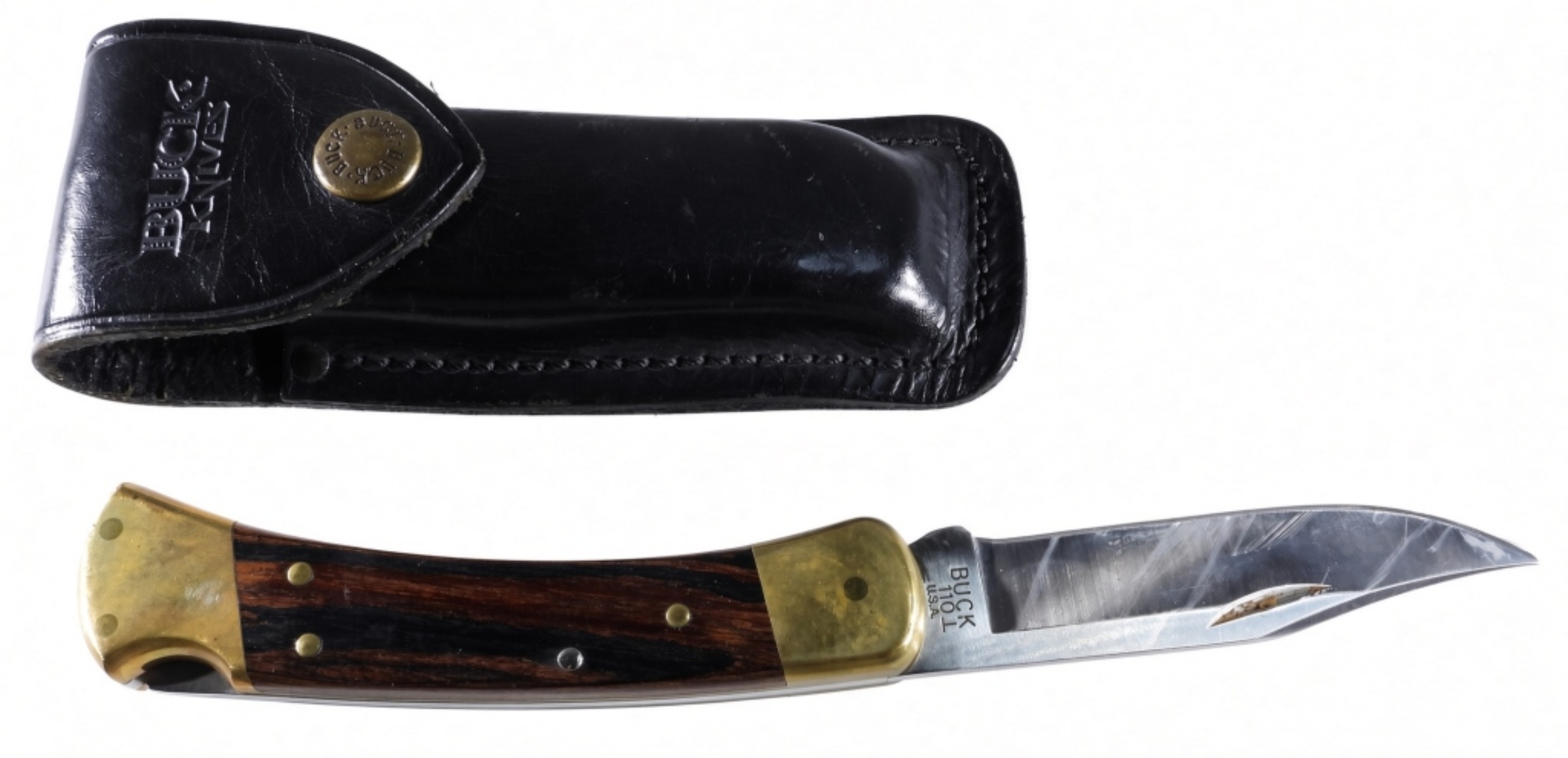 Buck 110 Folding Hunter Knife & Sheath