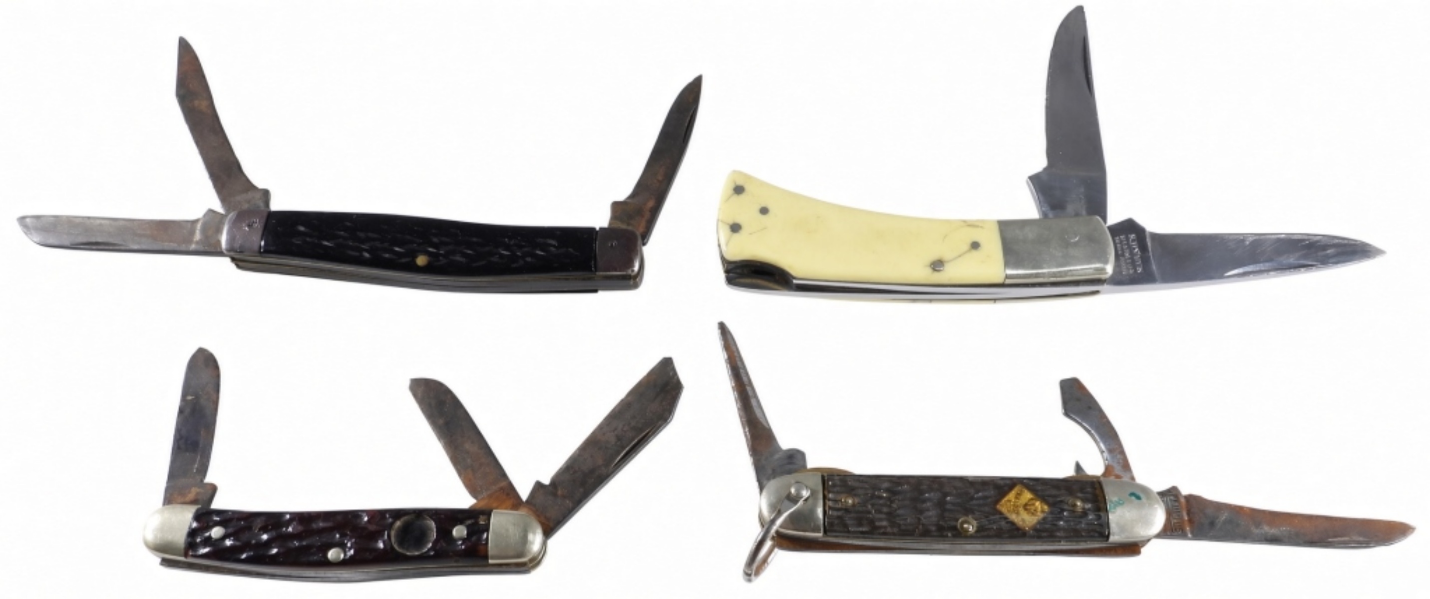 (4) Vintage Pocket Knives: Boy Scouts &