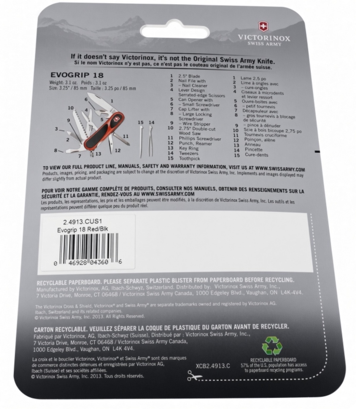Victorinox EvoGrip 18 Swiss Army Knife