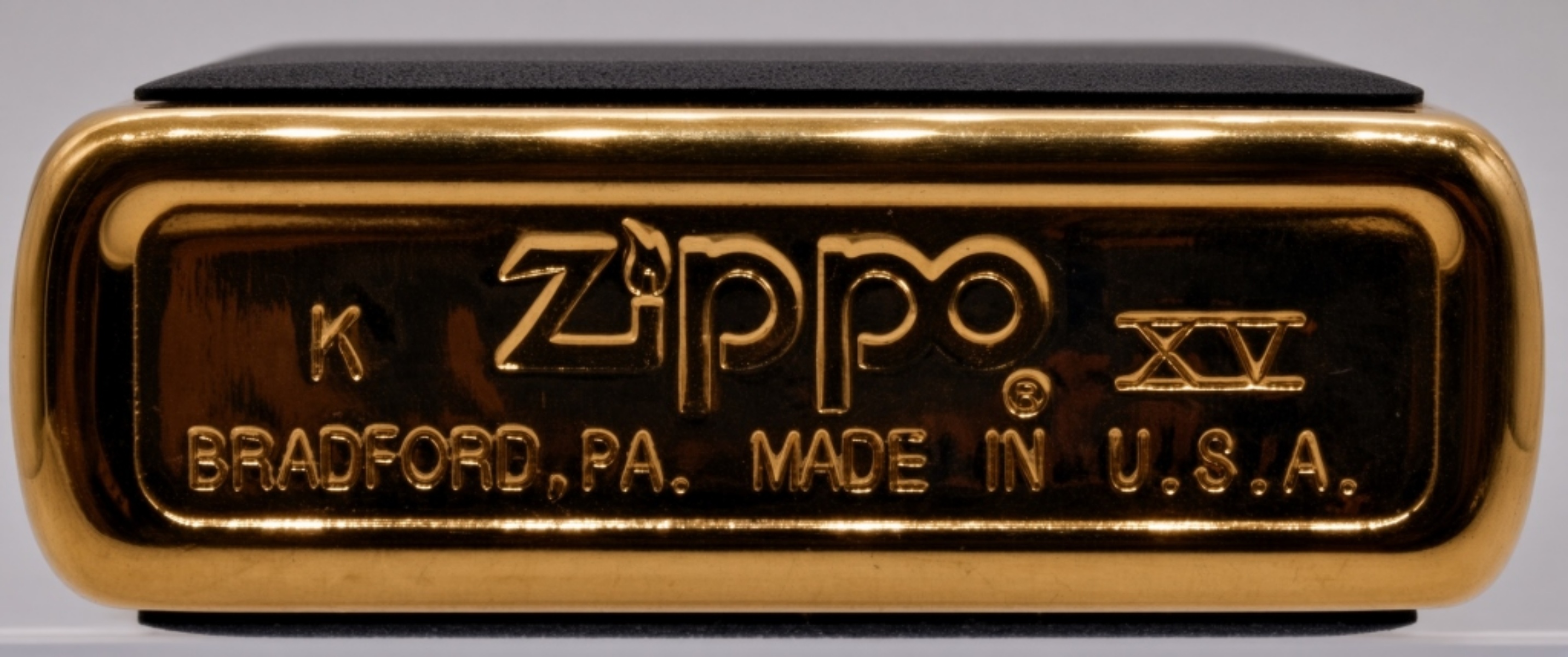 Zippo XV Gold Plate Lighter, 1999