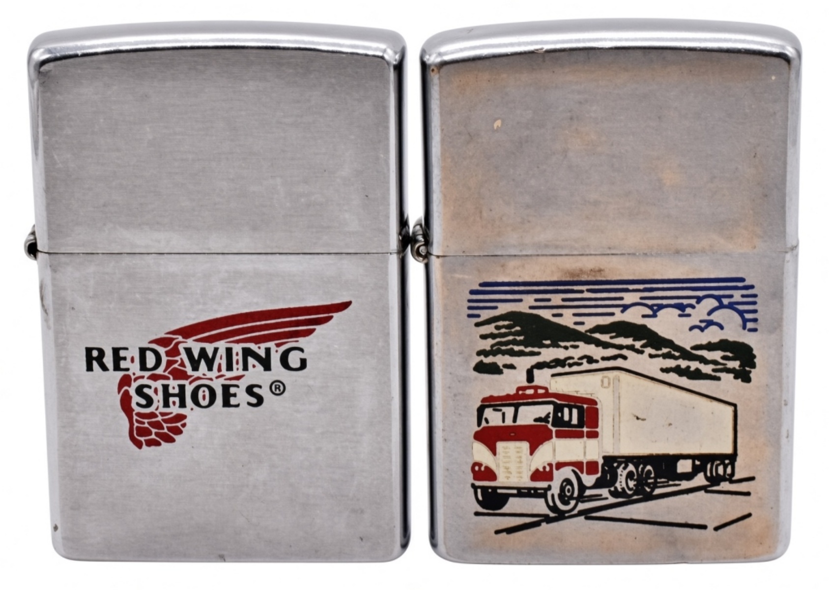 Zippo Red Wing Shoes 2002 Lighter & Semi-Truck