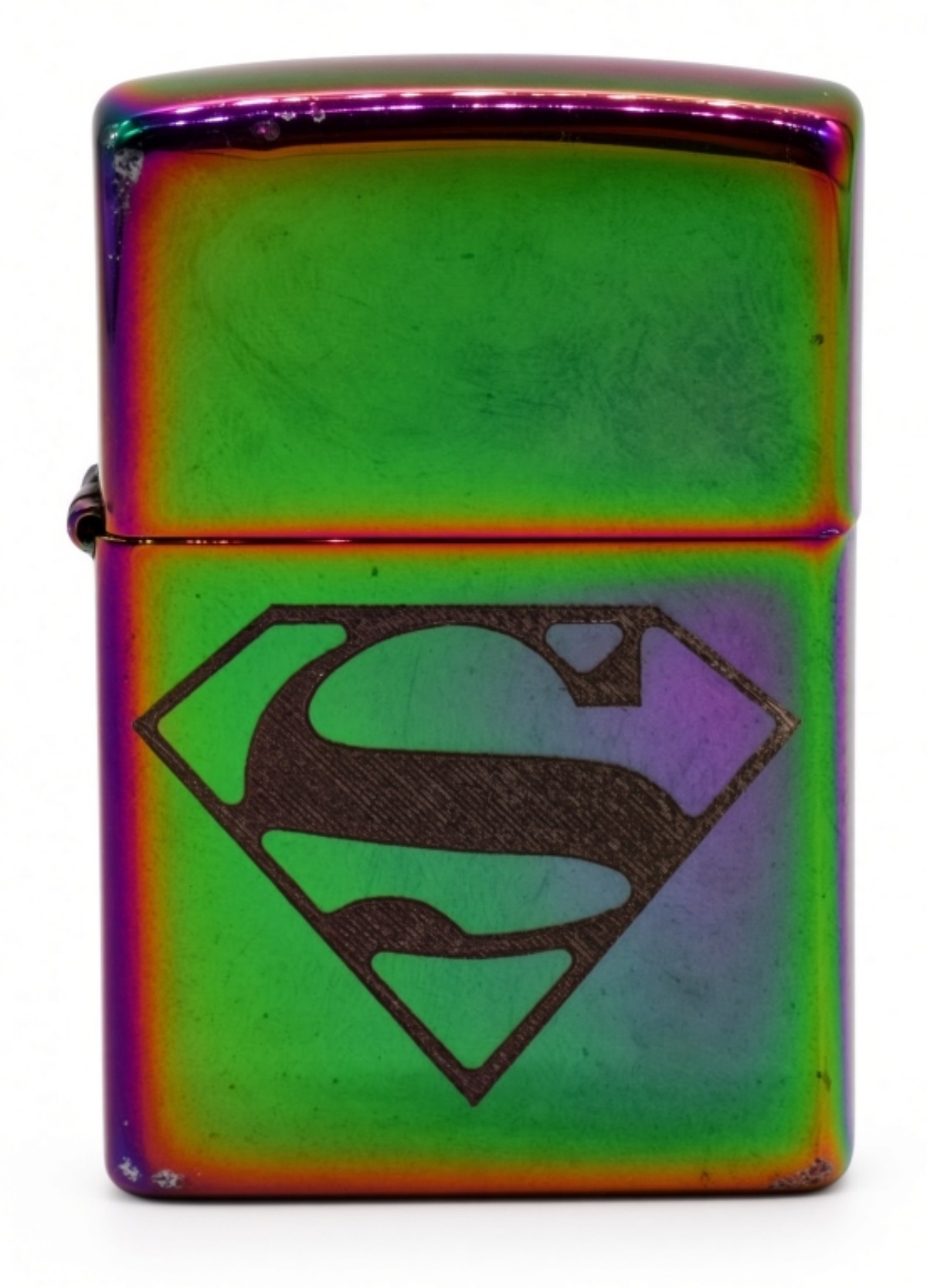 Zippo Superman 2006 Iridescent Chrome Lighter