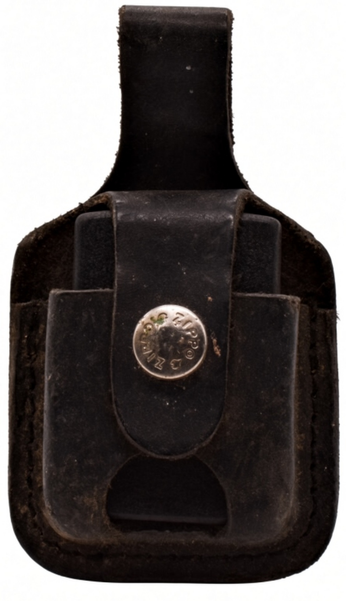 2014 Zippo Black Crackle with Leather Pouch