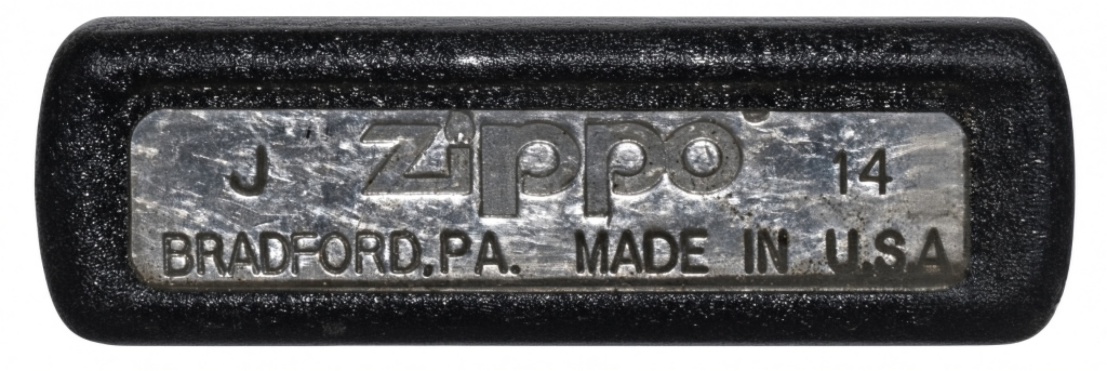 2014 Zippo Black Crackle with Leather Pouch