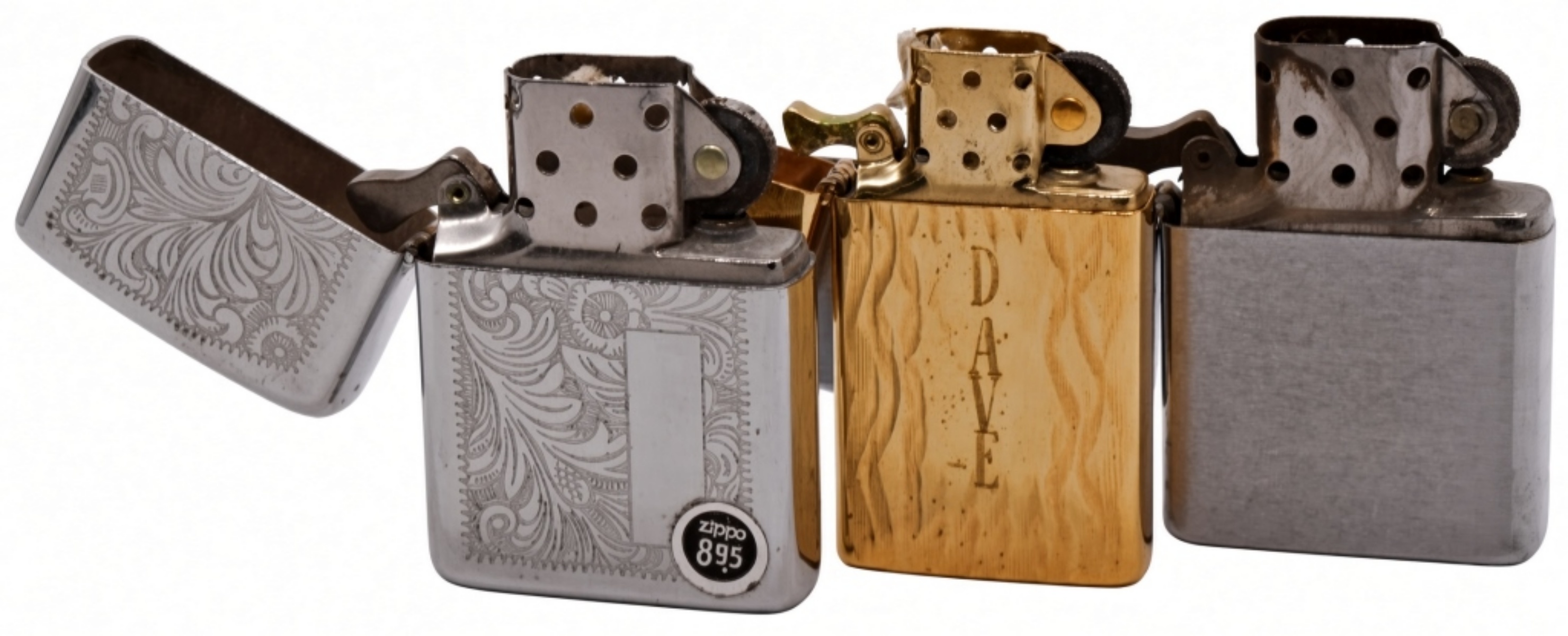 Three Zippo Lighters, 1976-1981