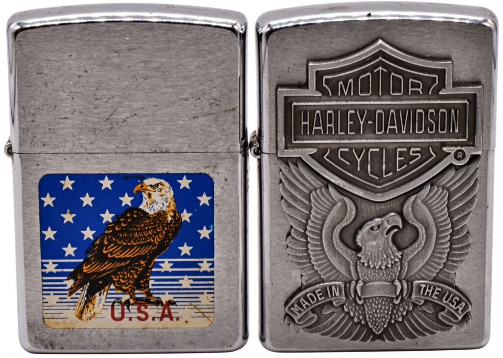Zippo Harley-Davidson and USA Eagle Lighter Lot