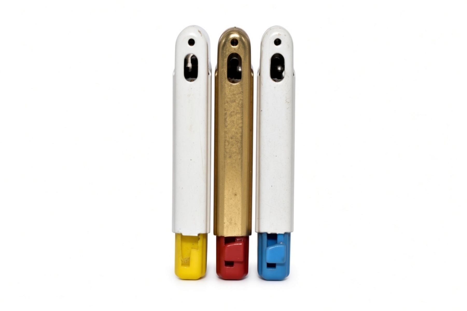 Set of 3 Vintage Slim Lighters, Advertising