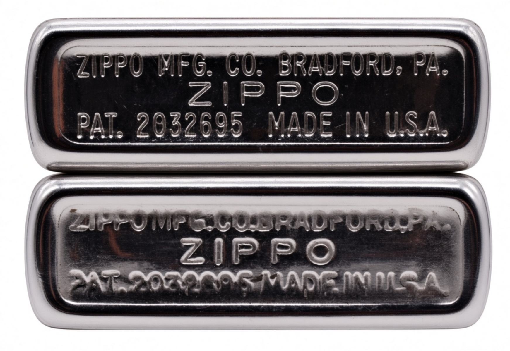 Pair of Zippo Lighters, Crocodile Pattern