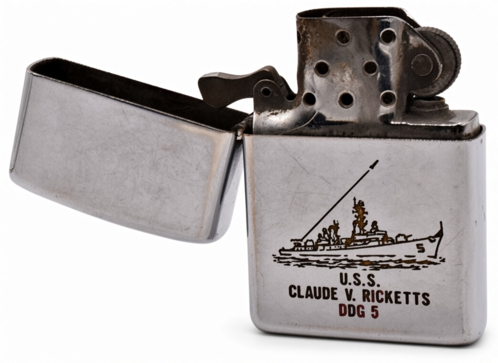 USS Claude V. Ricketts DDG-5 Zippo Lighter