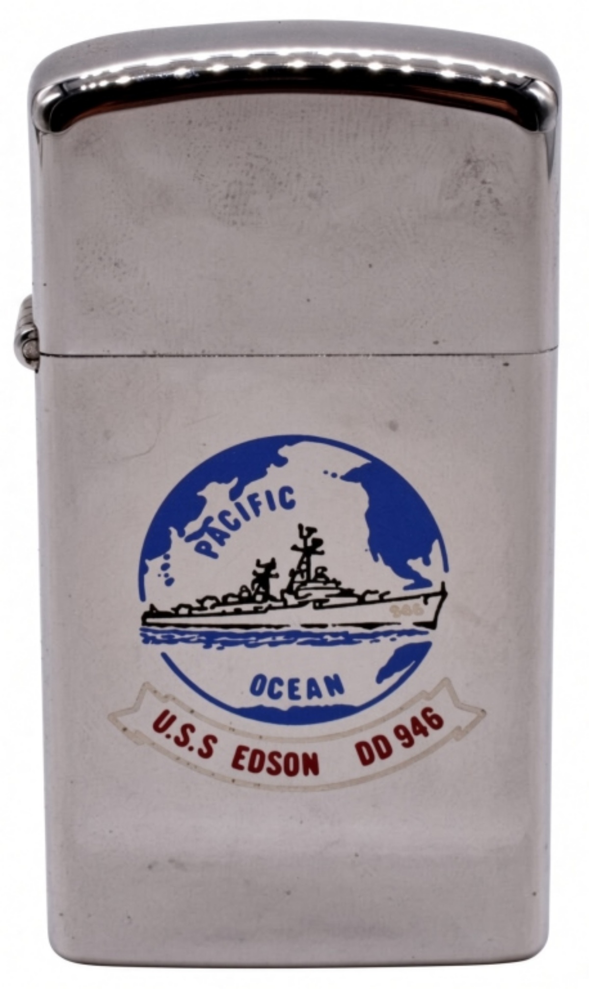 1974 Zippo Slim Lighter USS Edson DD-946 Navy