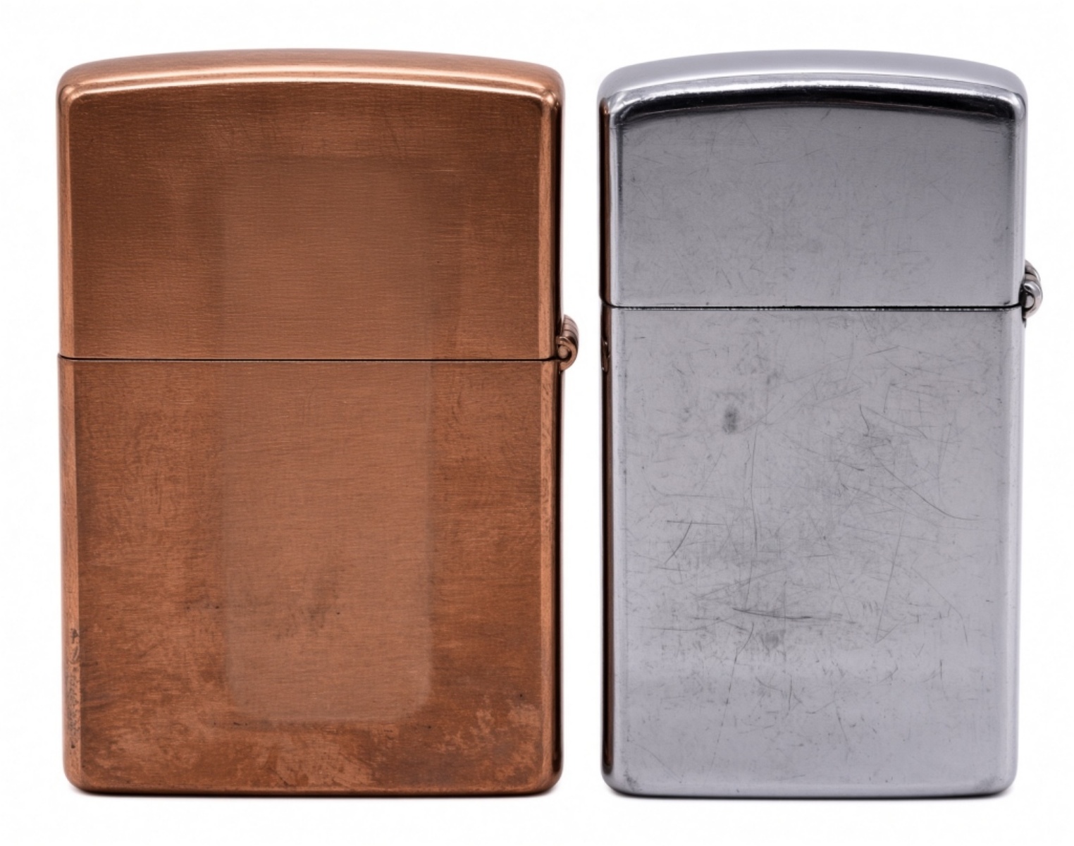 Zippo Lighter Pair, 1979 Slim and 1998