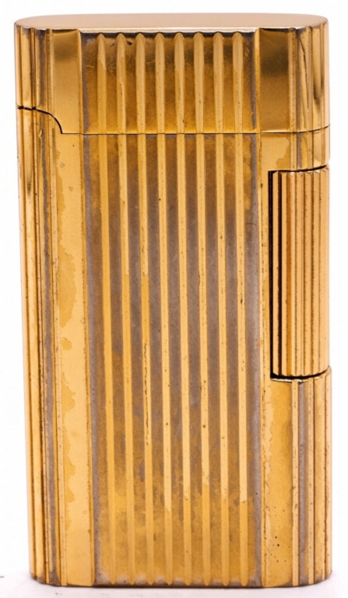 Zippo Lighter, Gold Plated Butane, Ribbed Case
