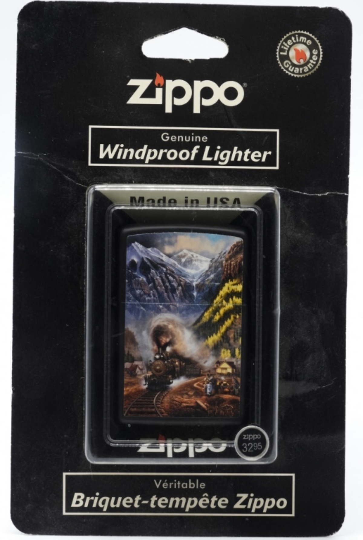 Zippo Train Mountain Scene Lighter #3295