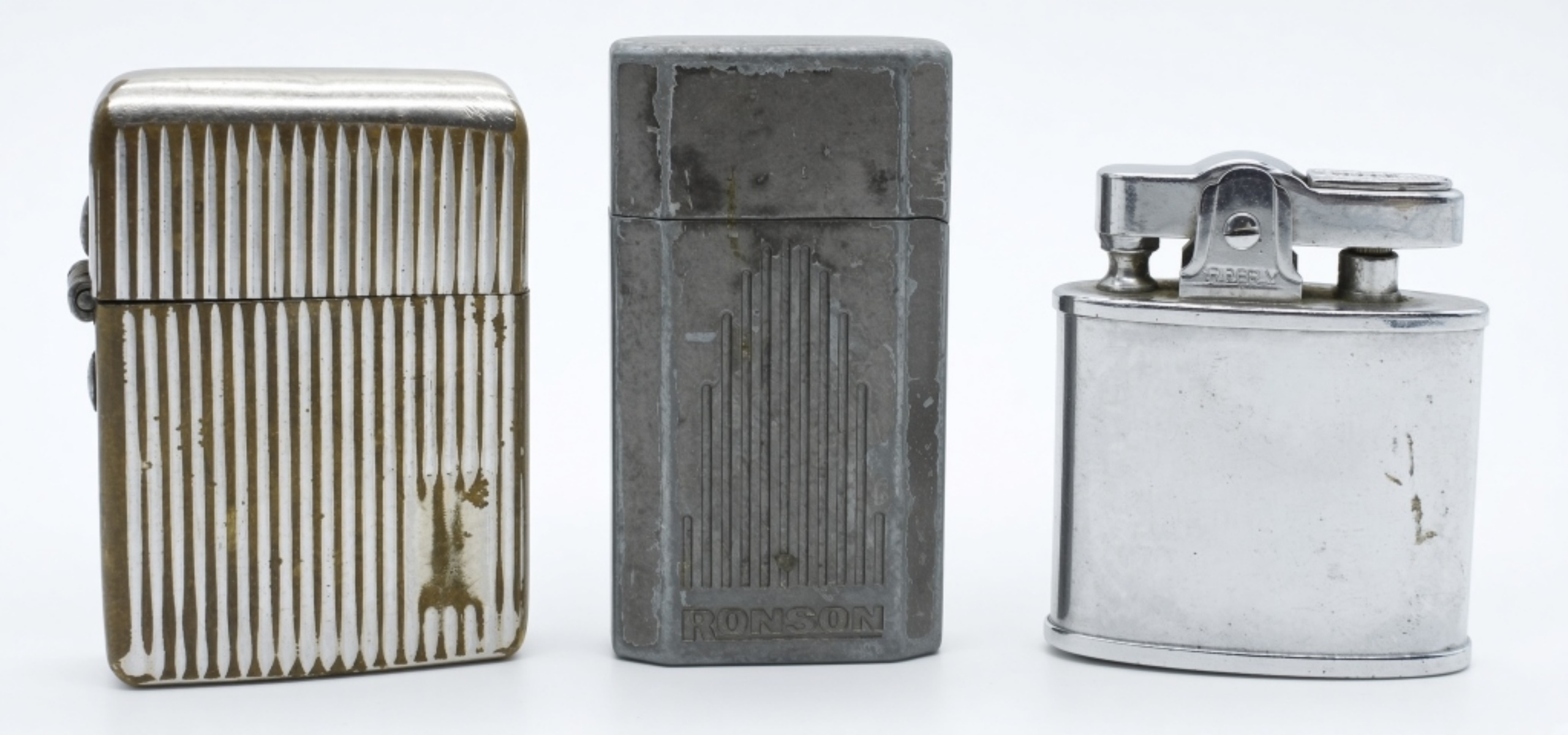 Vintage Lighter Lot: Ronson, Engine Turned & Plain