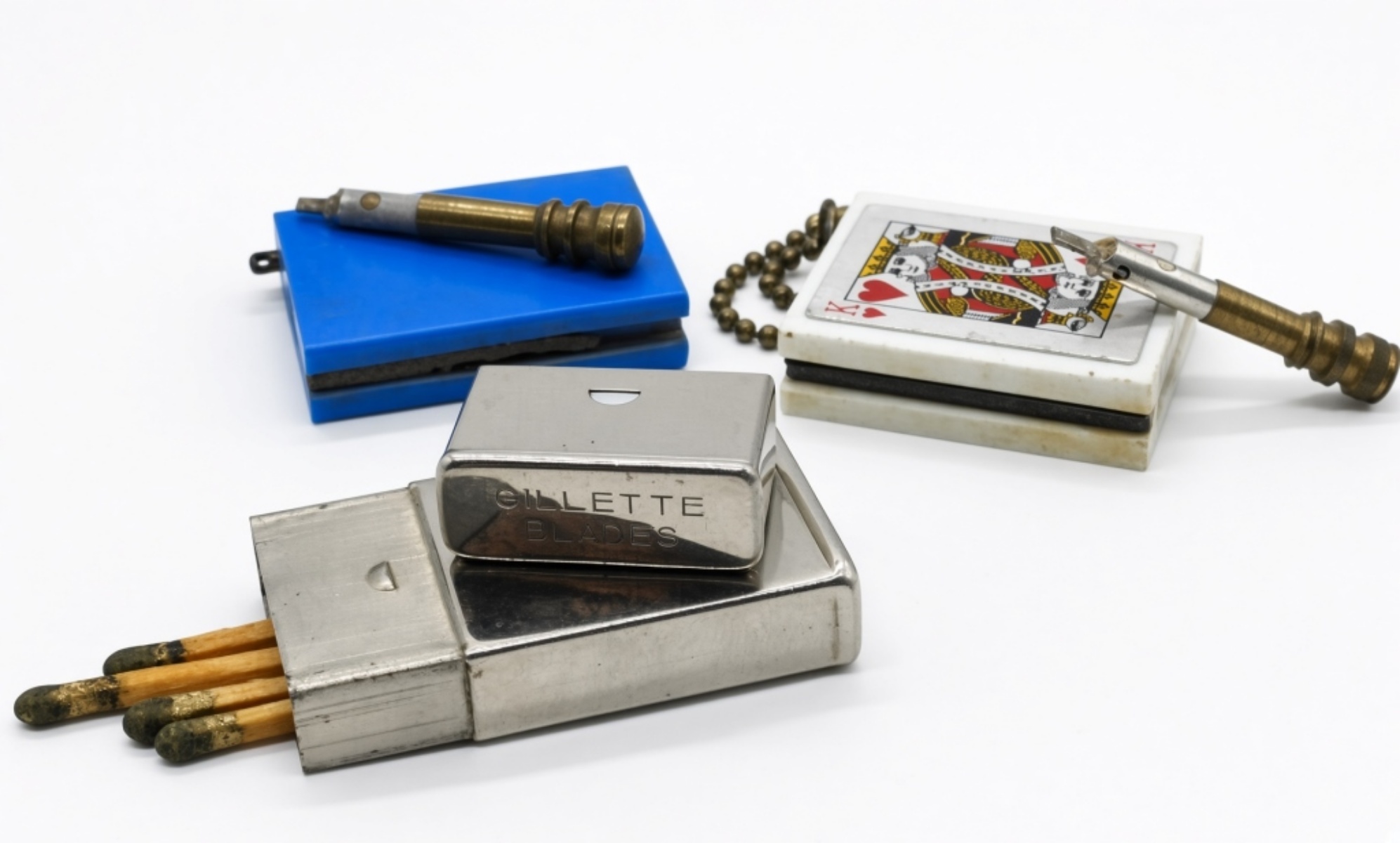 Vintage Match Holder & Permanent Lighters