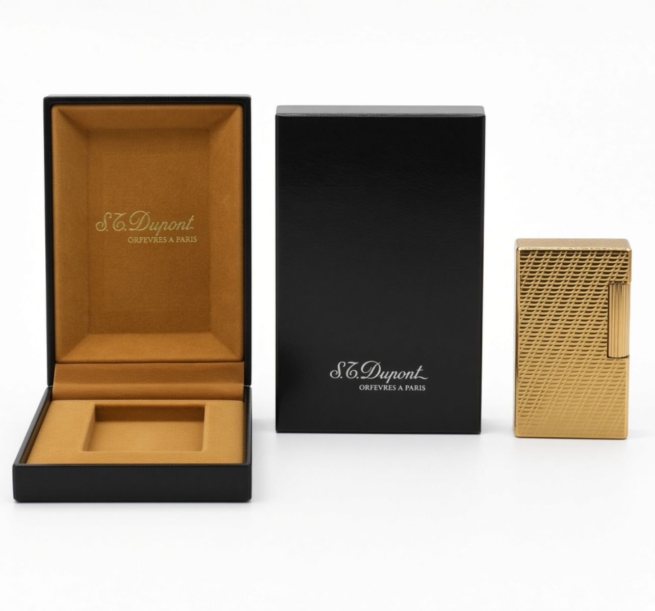 S.T. Dupont Gold-Plated Lighter with Box