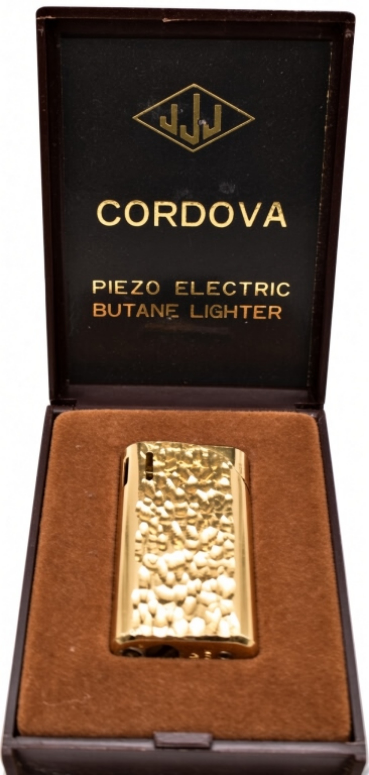 Cordova Piezo Electric Butane Lighter, Gold Nugget