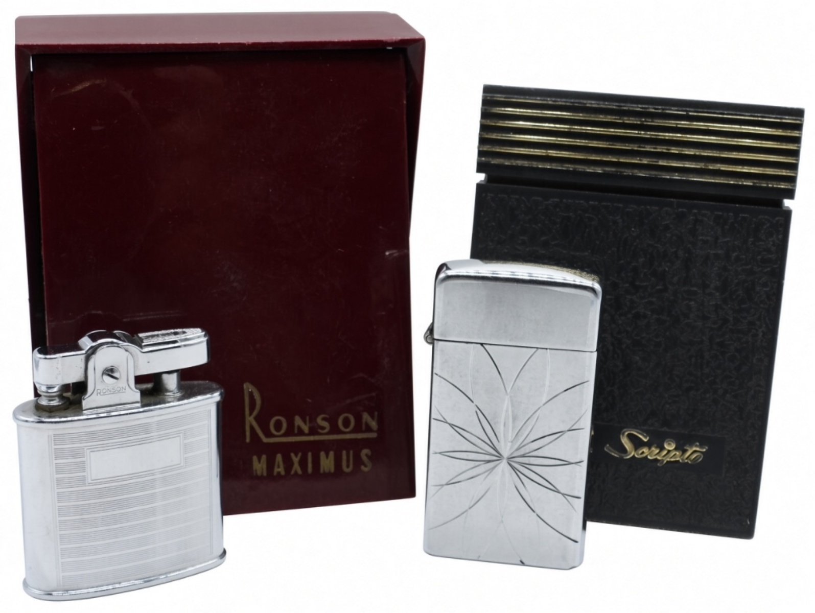 Ronson Maximus & Scripto Butane Lighter Duo
