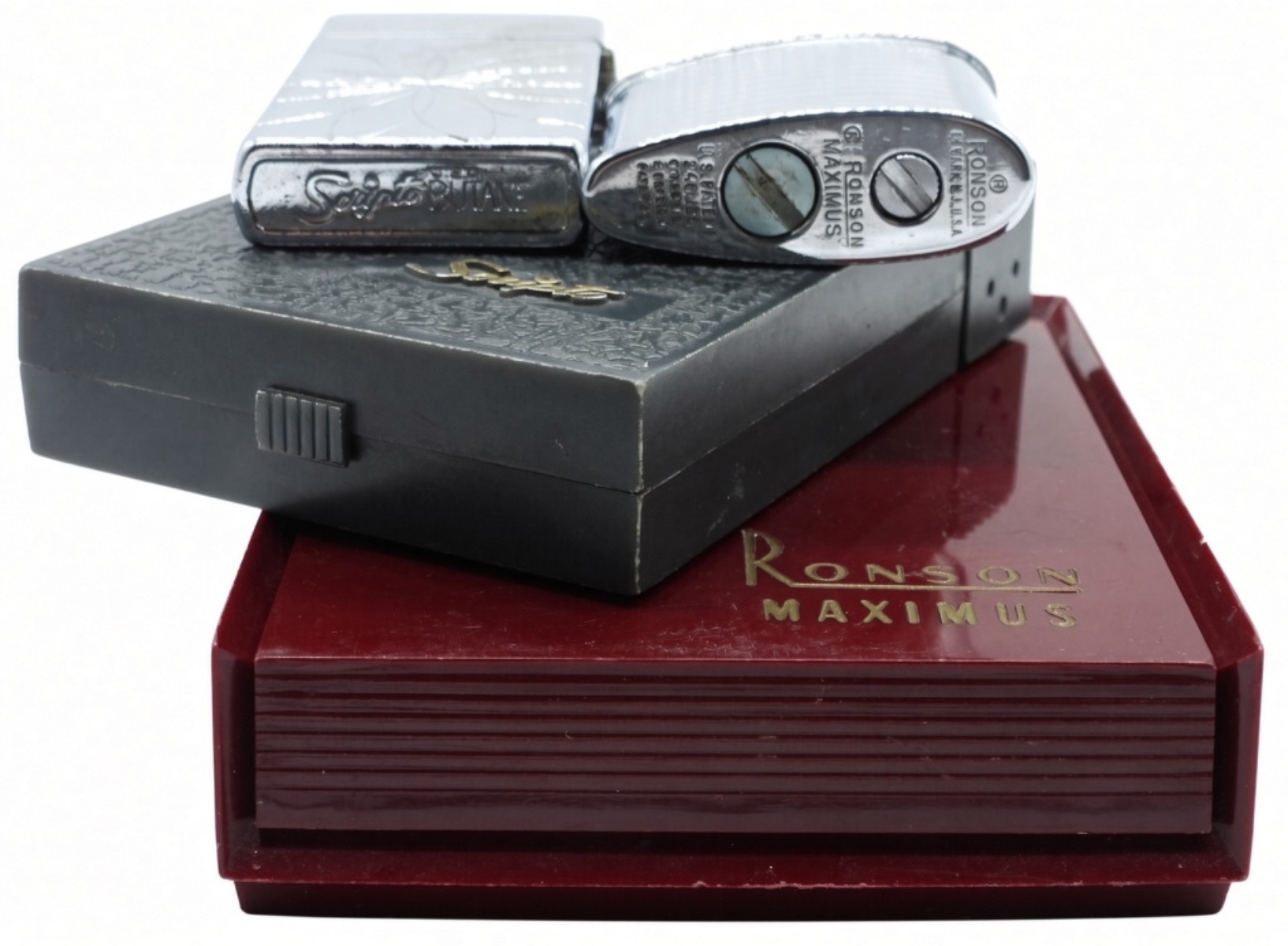 Ronson Maximus & Scripto Butane Lighter Duo