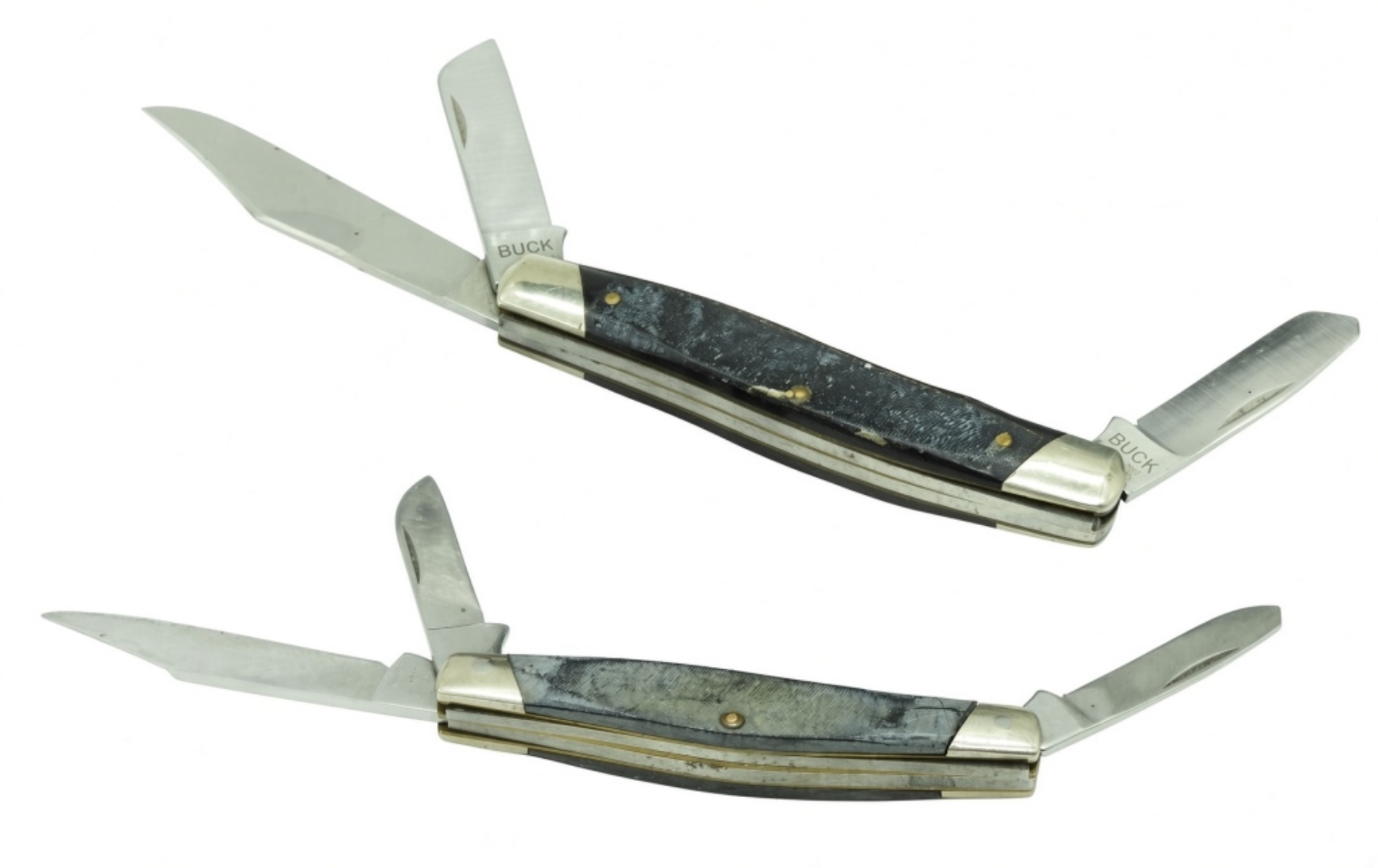 Buck 303 & Buck Folding Knives, Black Handles