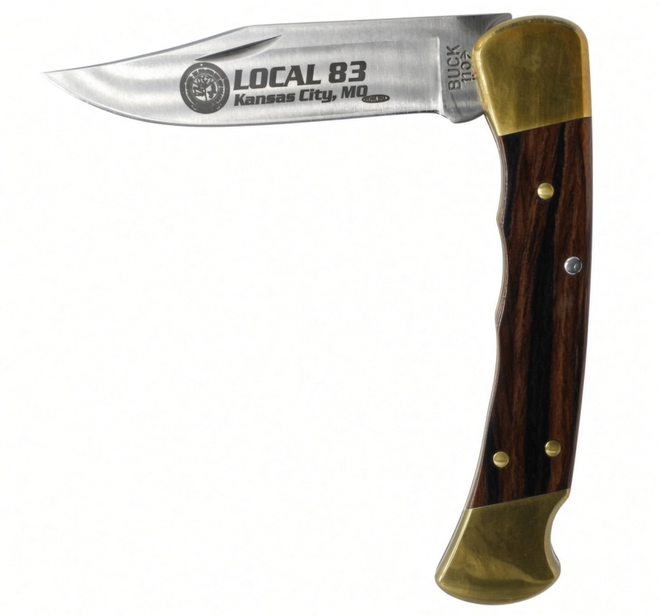 Buck 110 Folding Local 83 Union Knife