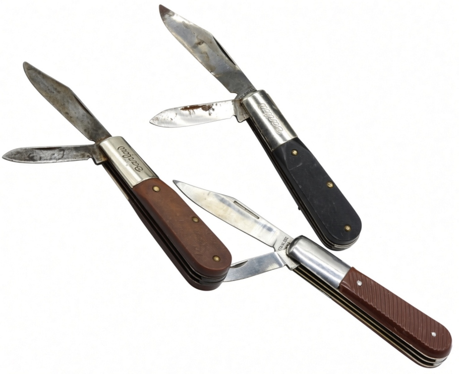 (3) Vintage Two-Balde Pocket Knives