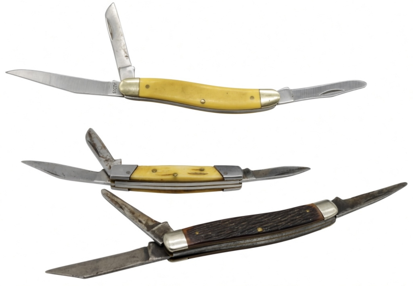 Vintage Folding Knife Lot of Three Blade