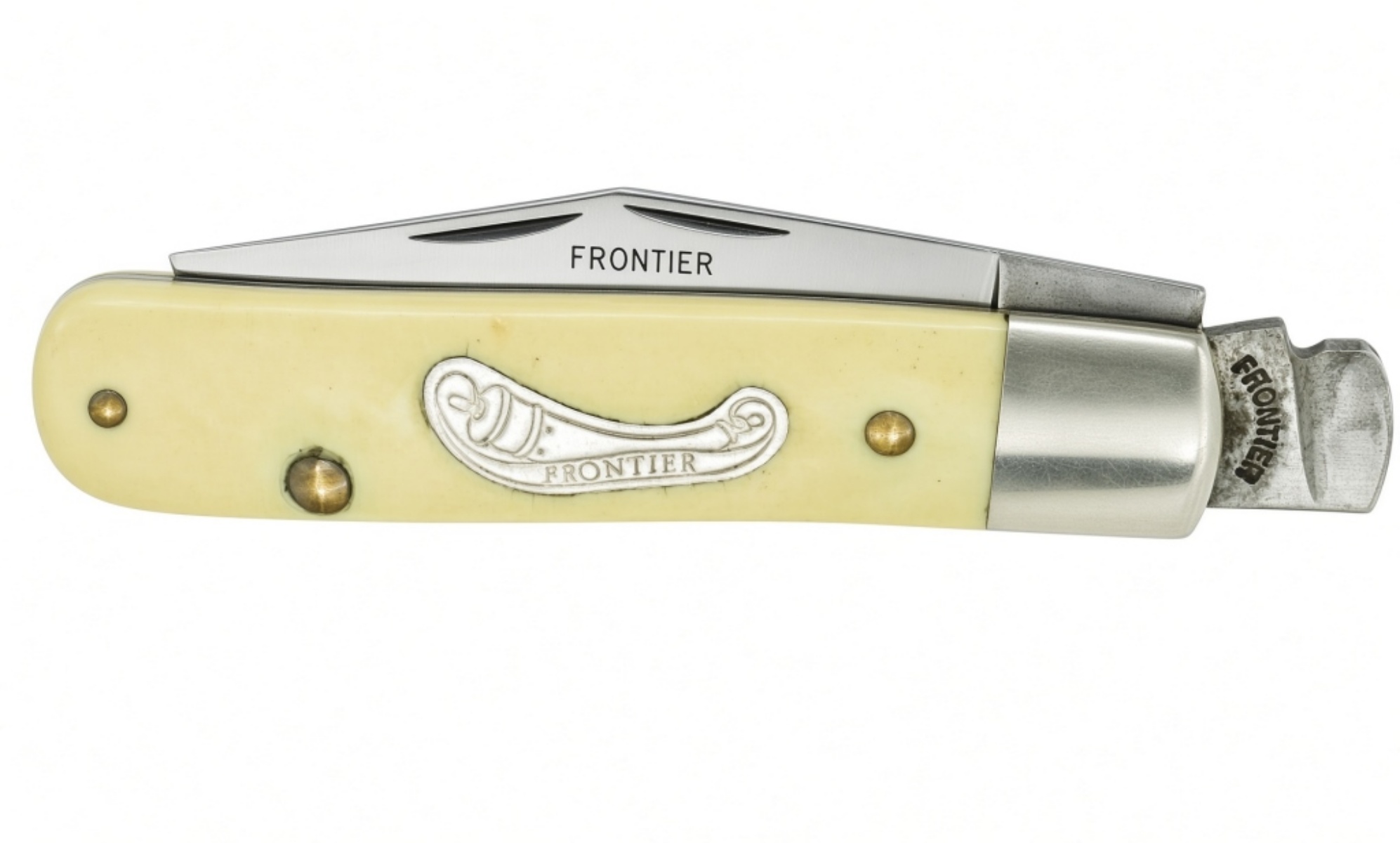 Frontier Two-Blade Folding Knife, Bone Handle
