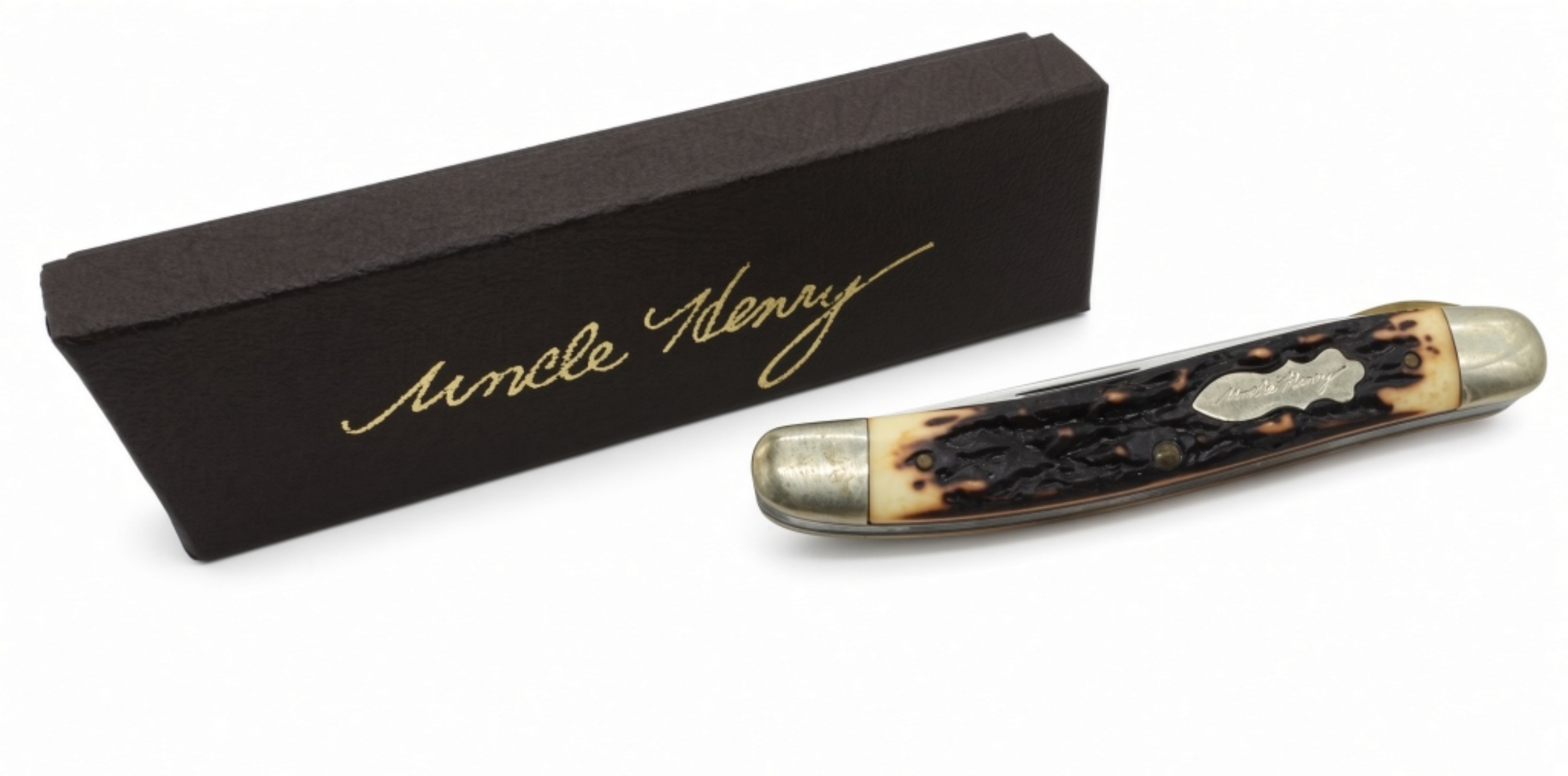 Uncle Henry Schrade Folding Knife, Jigged Bone