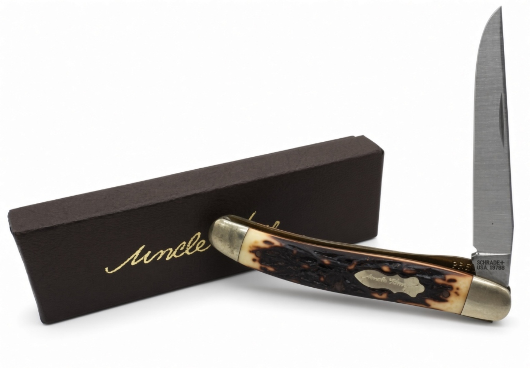 Uncle Henry Schrade Folding Knife, Jigged Bone
