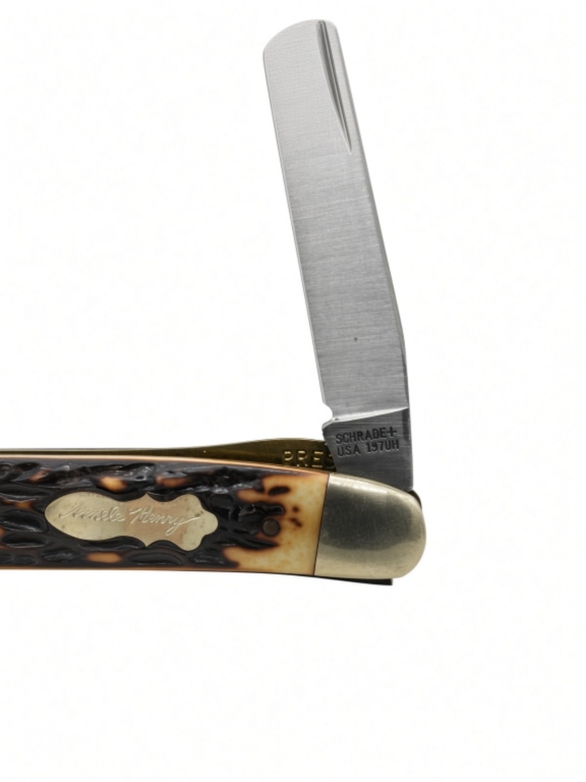 Uncle Henry Schrade Folding Knife, Jigged Bone
