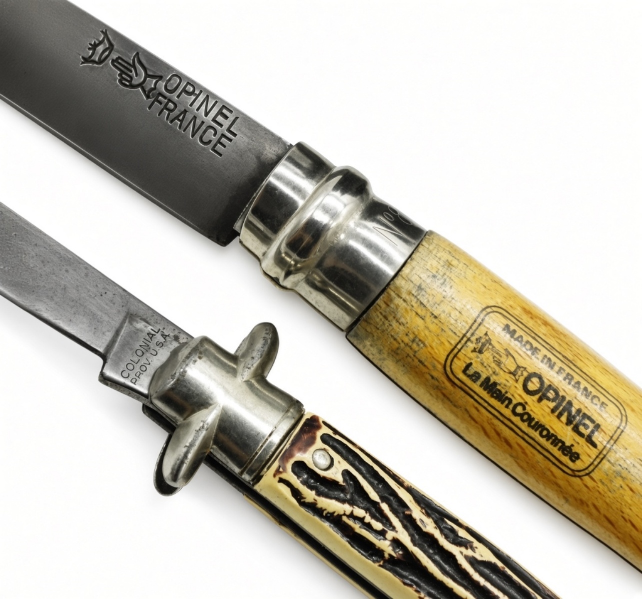 Opinel French Folding Knife & Colonial Knife Lot