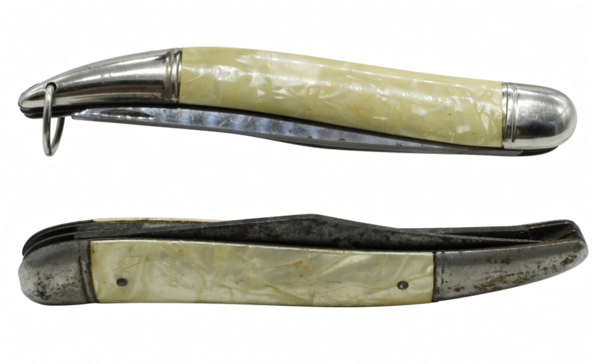 Fish Knife Pearl Handle Vintage Duo