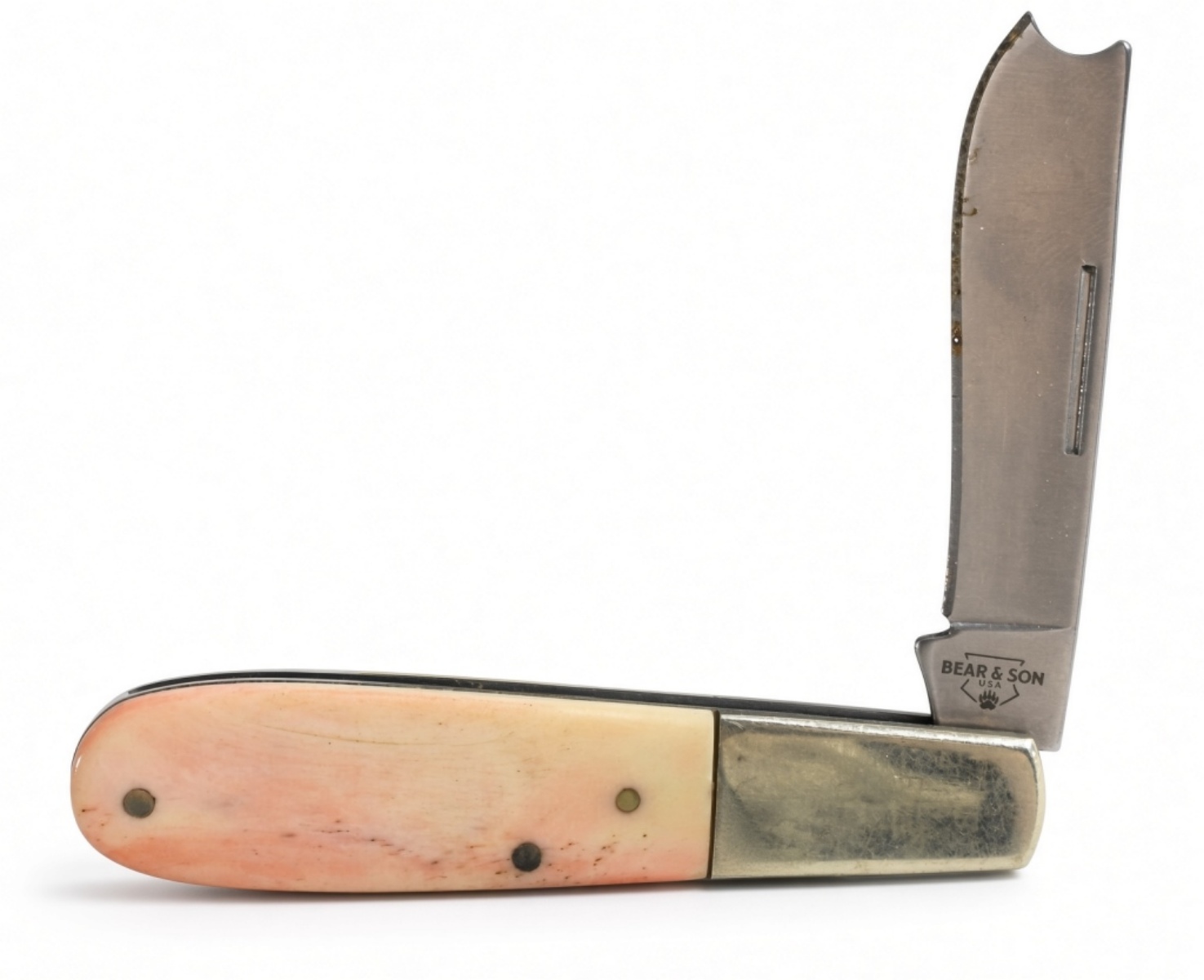 Bear & Son Folding Knife, Pink Bone