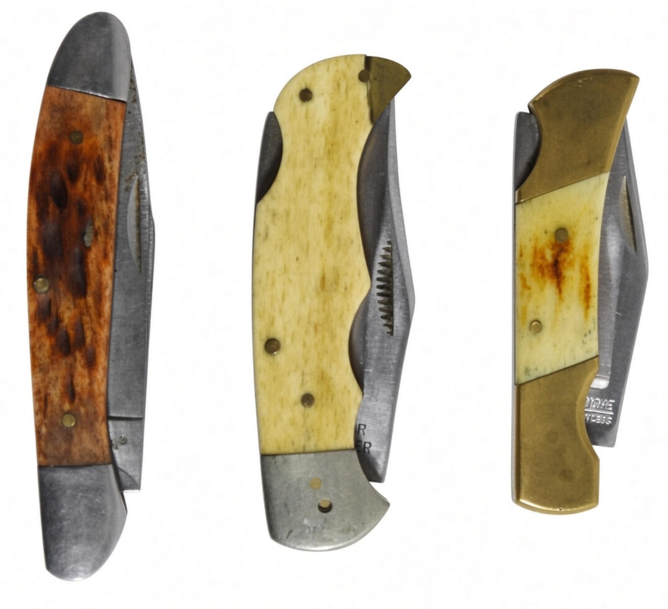 (3) Vintage Folding Knife Lot, Various Makers